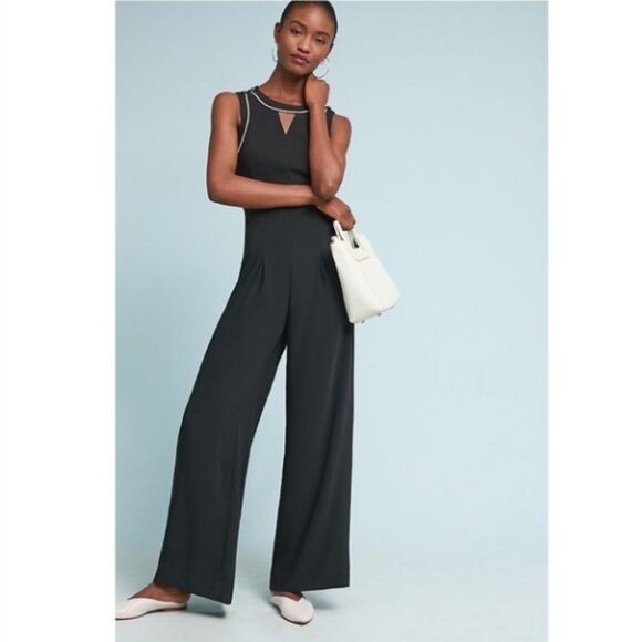 Anthropologie Ett:Twa Women's Whitney Tailored Jumpsuit Black Size 4 NWT - Picture 12 of 13